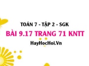 Bài 9.17 trang 71 Toán 7 Tập 2 Kết nối tri thức